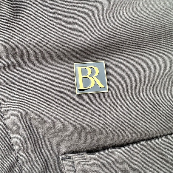 Theroy jacket women large black military snap button canvas - Picture 2 of 7